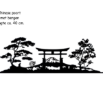 Wanddecoratie Chinese poort