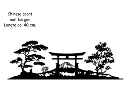 Wanddecoratie Chinese poort