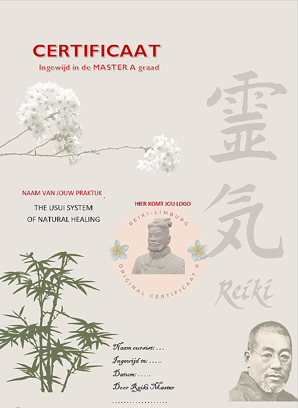 Verkoop certif. Reiki Limburg JPG Reiki certificaat per-5 stuks - Afbeelding 1
