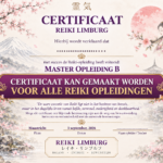 Reiki certificaat met grandmasters