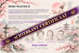 Reiki certificaat met grandmasters - Afbeelding 2