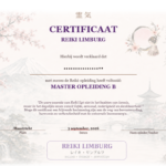 Reiki certificaat met grandmasters