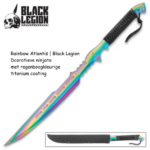 Ninjato-zwaard met regenboogkleurige titaniumcoating